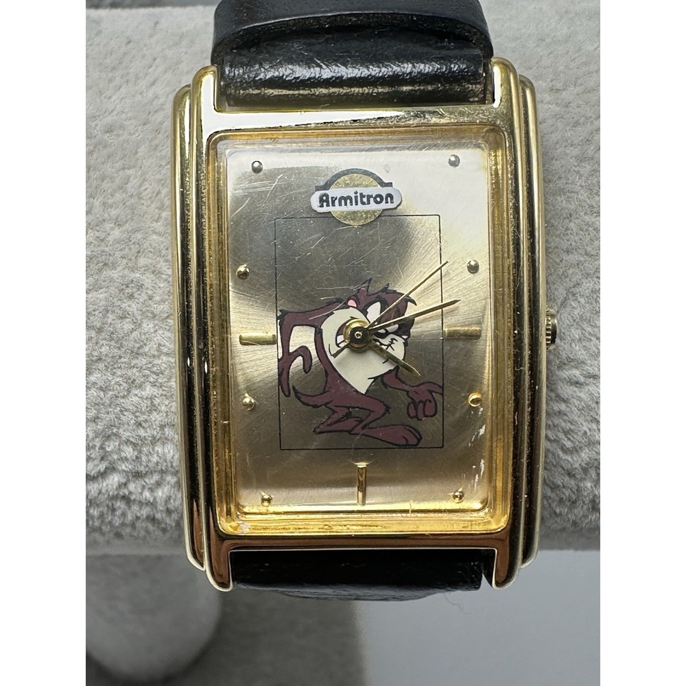 Armitron 1996 Tasmanian‎ Devil New Battery Tank Watch 25MM 7.25" Rare Vintage